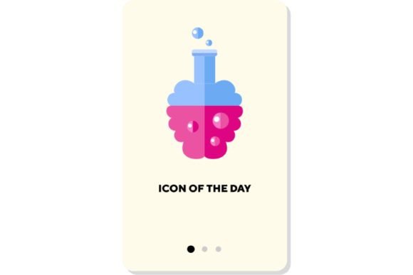 Brainwork Flat Icon: Human Head, Lightbulb