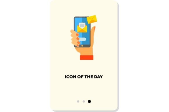 Chatting Via Mobile Device Flat Icon: A Design and Communication Asset