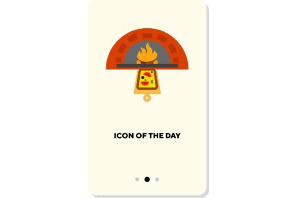 Pizza Restaurant Flat Icon: Lunch & Hot