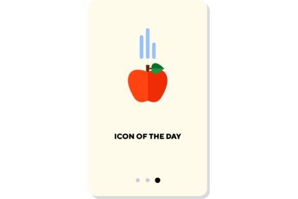Red Apple Flat Icon for Health & Farming