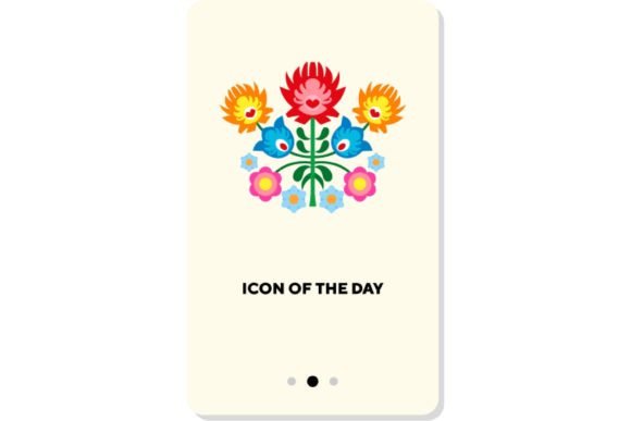 Russian Souvenir Flat Icon: National Pai Design