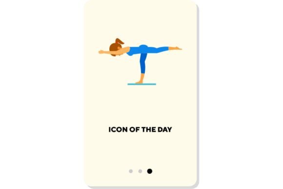 Stretching Flat Icon: Relaxation, Gym & Muscle