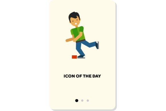 Stumbling Person Thin Flat Icon: Visualizing Risk