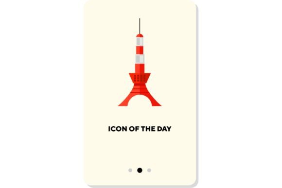 Traditional Landmarks Flat Icon: Tower B for Modern Digital Design