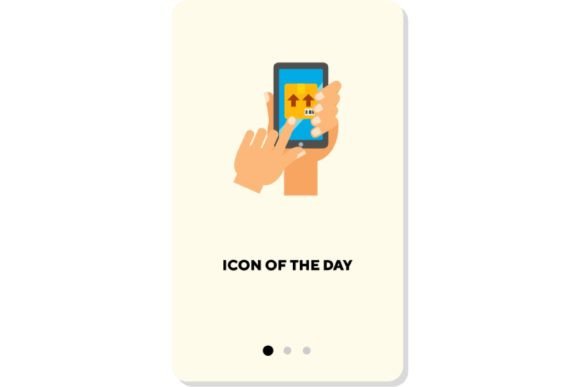 Using Phone Flat Icon: Digital, Screen, and Touching Isolated Vector