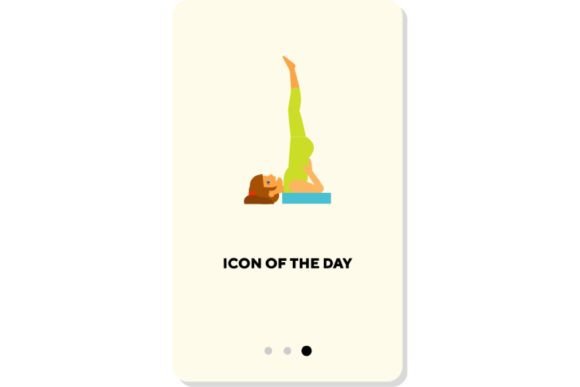 Yoga Asana Flat Icon: Balance & Pose